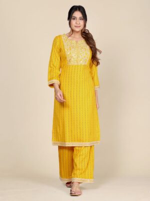 Floral Printed Regular Kurta with Palazzos