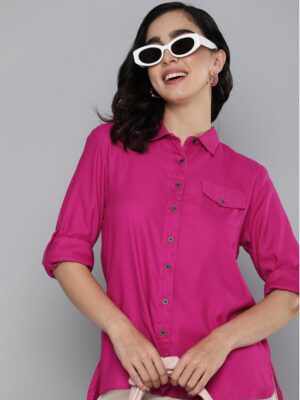 Women Solid Opaque Casual Shirt